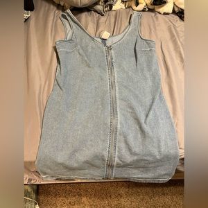 light blue denim dress